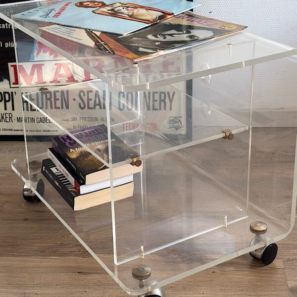 Desserte en plexiglas (meuble tv/Hi-Fi)