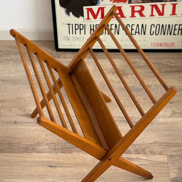 Porte revues vintage en bois années 60