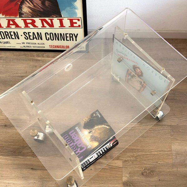 Desserte en plexiglas (meuble tv/Hi-Fi)