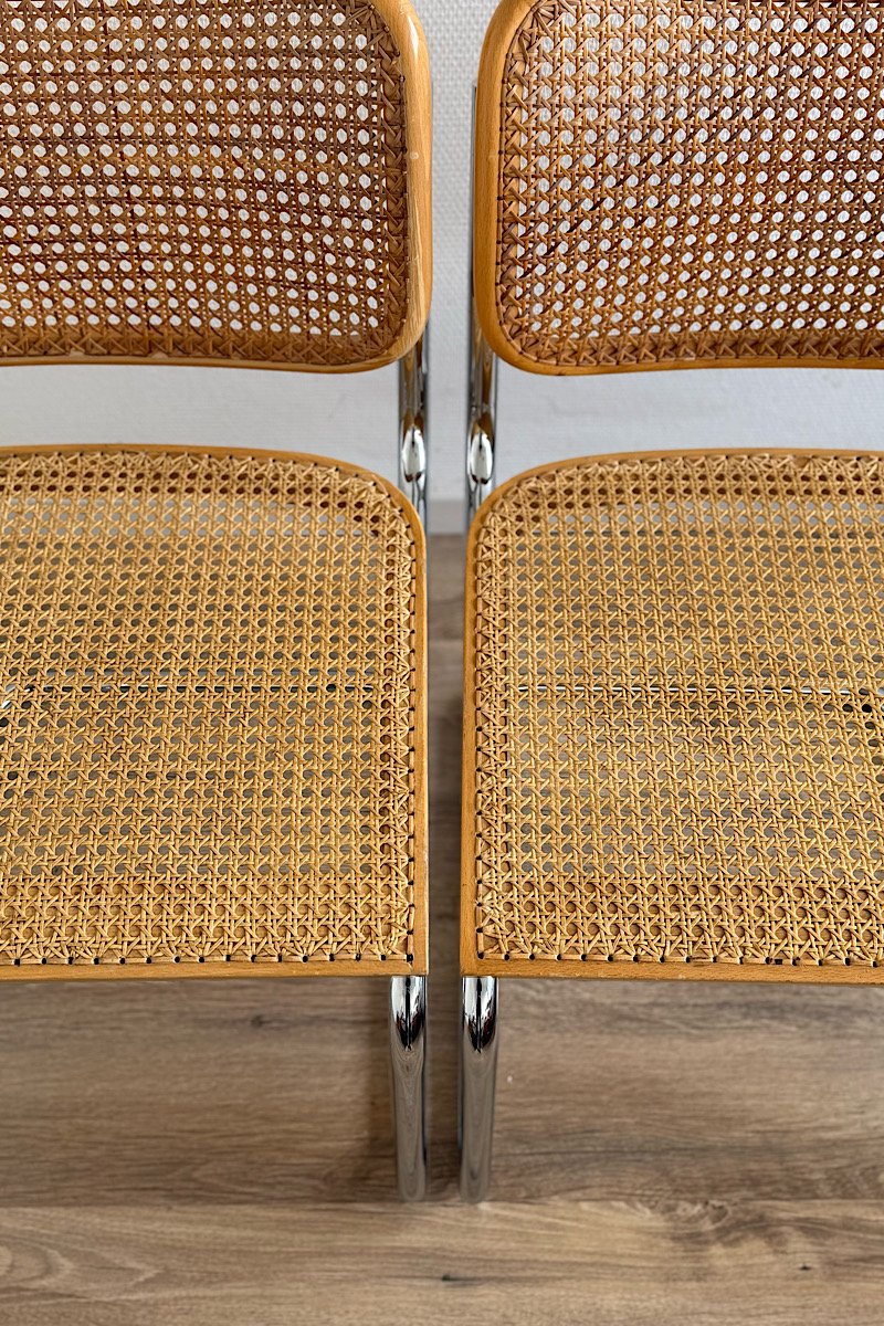 chaise Breuer B32, édition Knoll, vue assises de près