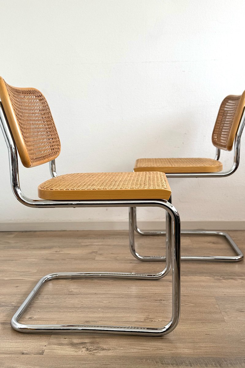 chaise Breuer B32, édition Knoll, duo côte à côte