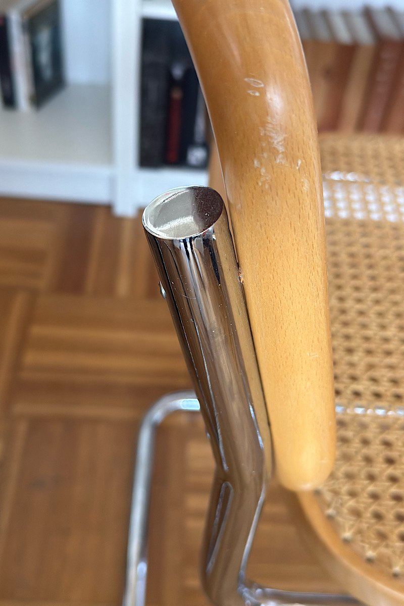 chaise Breuer B32, édition Knoll, zoom tube