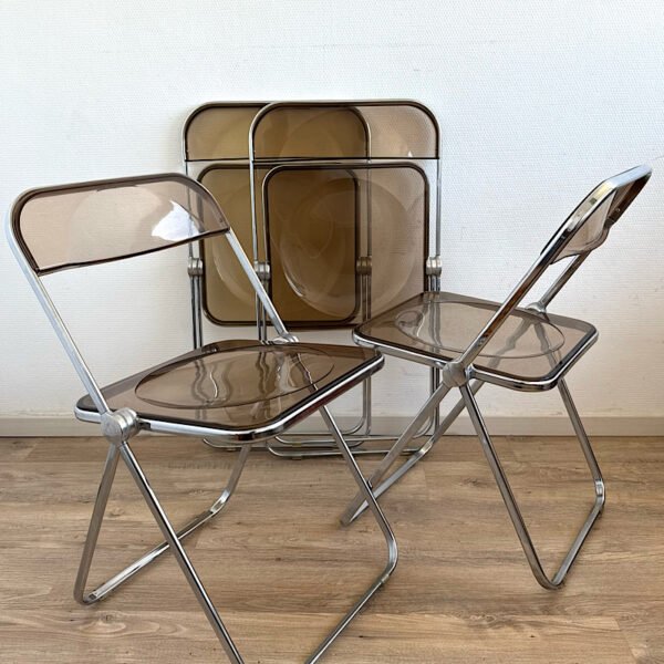 Ensemble de 4 chaises plia Castelli , version fumées