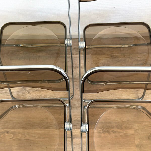 4 chaises Plia, Giancarlo Piretti pour Castelli