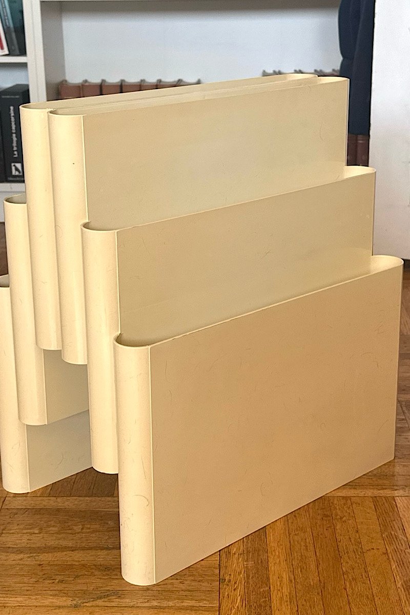Porte-revues vintage Kartell 4675 à 6 compartiments par Giotto Stoppino
